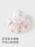 戴維貝拉兒童遮陽(yáng)帽女童帽子戶(hù)外透氣夏季寶寶大檐空頂帽薄款 曬單實(shí)拍圖