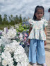 G.DUCKKIDS小黃鴨童裝兒童衣服女童套裝夏季2024新款小女孩飛袖山本褲兩件套 藍(lán)色  130 (建議120cm 8-9歲左右)cm 曬單實(shí)拍圖