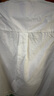 熙然夏季新款小立領(lǐng)泡泡袖不規(guī)則蕾絲拼接短袖襯衫女白色上衣 米白色 M 曬單實(shí)拍圖