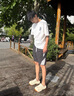 安尚芬醫(yī)用手術(shù)室洞洞鞋男款夏季新款外穿防臭防滑足弓支撐沙灘涼鞋女款 卡其 42 -43適合41-42（內(nèi)長260mm） 曬單實(shí)拍圖