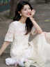 德瑪納【陷入浪漫里】夏季甜美風(fēng)刺繡娃娃裙寬松無腰線中長女連衣裙 曬單實拍圖
