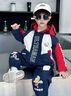 G. DUCKKIDS小黃鴨奧特曼衣服男童春裝套裝2025款帥洋氣兒童春秋季男孩寶童裝 紅帽 套裝 130 cm 曬單實拍圖