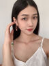 紀詩哲（GIEVSZHE）品牌圈圈耳環(huán)女玫瑰金鑲鉆鏤空耳釘耳飾情人節(jié)生日禮物送女友老婆 大款方形【免費刻字/代寫賀卡】 曬單實拍圖