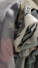 妃麗慕尚（FEILIMUSHANG）2025夏季新款正肩條紋短袖T恤女裝200斤胖mm寬松顯瘦半袖上衣 21短袖條紋-白色 2XL 建議130-145斤 曬單實(shí)拍圖