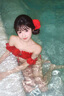 小野七天歐美風(fēng)ins性感分體泳衣女2025新款辣妹純欲溫泉度假比基尼三件套 紅色泳衣三件套+【頭花】 均碼 （建議70-120斤） 曬單實(shí)拍圖