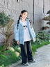 雪中飛兒童羽絨服2025新款女童冬季防寒面包服男童保暖加厚外套學(xué)院風 淺藍 140 曬單實拍圖