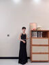 思妙星女童晚禮服輕奢小眾管樂(lè )團合唱指揮公主裙兒童主持人鋼琴演出服夏 黑色長(cháng)款 150 曬單實(shí)拍圖