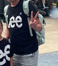Lee dprre短袖T恤男士夏季印花logo圓領(lǐng)純棉寬松百搭氣質(zhì)上衣純色短袖 黑色LUT0050083RX00F-K11000l XL/180 曬單實(shí)拍圖