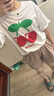 H&M【Charli XCX查莉】女裝T恤2025夏新款圓領(lǐng)寬松印花短袖1257580 白色/Pacha015 S 160/88 曬單實(shí)拍圖