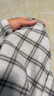 無(wú)印良品（MUJI）女式 法蘭絨 襯衫式夾克女外套25年秋季女裝 BC2POA5A 灰色格紋 S （155/80A） 曬單實(shí)拍圖