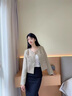 尚靜小香風(fēng)法式知性?xún)?yōu)雅外套25年秋新氣質(zhì)圓領(lǐng)長(cháng)袖上衣 淺卡其色 M 曬單實(shí)拍圖