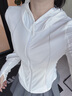 艾萊依（ERAL）防曬服2025夏季新款戶(hù)外運動(dòng)外套防紫外線(xiàn)修身涼感透氣原紗防曬衣 浮云白 M 160 曬單實(shí)拍圖