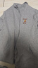 皮爾卡丹（pierre cardin）男士衛(wèi)衣立領(lǐng)開衫外套棉質(zhì)潮流運(yùn)動(dòng)上衣服休閑秋冬刺繡時(shí)尚夾克男 淺灰 (春秋款) XL 175 曬單實(shí)拍圖