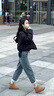 俞兆林黑色羽絨棉服立領(lǐng)保暖棉襖外套女秋冬寬松百搭小個(gè)子面包服棉衣潮 黑色【小個(gè)子/時(shí)髦/復(fù)古】 M 80-100斤 曬單實(shí)拍圖
