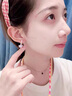 LnieerS925銀針?biāo)Пǘh(huán)女耳圈2025新款小眾設(shè)計高級感耳扣雪花耳飾 冰晶花珍珠耳環(huán) 曬單實拍圖