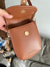 CinvaiKrose包包女包手機包迷你小包女2025新款斜挎包包單肩包生日禮物送女友 棕色 曬單實(shí)拍圖