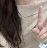 紀(jì)詩哲（GIEVSZHE）PT950鉑白金項(xiàng)鏈女四葉草2025新款七夕情人節(jié)生日禮物送女友老婆 輕奢款-鉑金項(xiàng)鏈+鑲莫桑鉆 曬單實(shí)拍圖