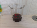 高顏值網(wǎng)紅ins風矮款玻璃杯加厚水杯咖啡杯果汁杯冷萃杯子 法文紅色印字 340ml 1只 曬單實拍圖