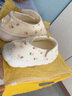 梵昇昱月子鞋家居拖鞋女軟底防滑四季款產(chǎn)后厚底紗布孕婦鞋防脫包跟兩穿 花朵米色 38-39 曬單實(shí)拍圖