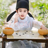葉余兒童漢服唐裝男童春秋古風(fēng)古裝唐朝少爺書(shū)生李白演出服漢服兒童男 清風(fēng)衣服+帽子+折扇 110 曬單實(shí)拍圖