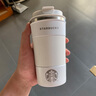 星巴克杯子不銹鋼美式咖啡杯保溫杯水杯杯墊車載杯 473ml白色 曬單實拍圖