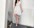 Lily Wei【白玉印紗】尖頭時(shí)尚鏤空網(wǎng)面涼鞋女夏舒適一腳蹬高跟鞋 米色【跟高10cm】 36 曬單實(shí)拍圖