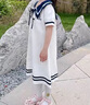 哈羅小黃鴨 HAL.DUCK女童夏季連衣裙2025新款學院風polo裙子中大童網紅運動裙女孩夏裝 白色 120 cm 曬單實拍圖