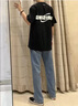 JEEP SPIRIT吉普牛仔褲男士秋季美式復(fù)古直筒褲子男寬松闊腿休閑長(zhǎng)褲深藍(lán)XL 曬單實(shí)拍圖