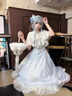 凱安尼（KAIANNI）夏季新款洛麗塔甜美氛圍感淺藍(lán)色斗篷lolita連衣裙女2025年 晴空瑰語氛圍感淺藍(lán)色連衣裙 L 曬單實(shí)拍圖