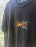 Lee25春夏新品標(biāo)準(zhǔn)版圓領(lǐng)Logo印花涼感輕薄男女同款短T 黑色 L  曬單實(shí)拍圖