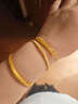 菜百首飾足金手鐲 極簡(jiǎn)風(fēng)黃金磨砂素圈手鐲時(shí)尚對對鐲手飾 單只 計價(jià) HJ 黃金手鐲 約10.69g 約圈口54mm 曬單實(shí)拍圖