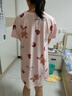 芬騰2025新款女士睡裙夏季薄款短袖純棉大碼可愛睡衣連衣裙 粉色 M 曬單實拍圖