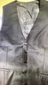 羅蒙（ROMON）西裝馬甲男士背心潮流正裝商務(wù)休閑西服馬夾男黑色5XL 曬單實(shí)拍圖