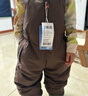 迷你巴拉男女童拒水防油污防風(fēng)冬新款背帶長(cháng)褲【三防羽絨褲】 深咖啡50904 100 曬單實(shí)拍圖