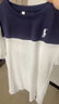 安初夏拼接撞色刺繡戰(zhàn)馬短袖t恤男士夏季小馬標(biāo)休閑圓領(lǐng)半袖衣服男裝潮 拼色 小馬刺繡短袖黑色 XL 曬單實(shí)拍圖