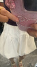 IEFMINI【愛依服童裝】2025夏季新款甜美可愛洋氣百搭女童短裙 白 160 曬單實(shí)拍圖
