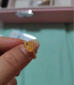 萃華金店足金999琺瑯愛心黃金戒指時尚婚慶三金女戒送女友老婆七夕禮物 拉絲愛心戒指約3g 曬單實拍圖