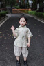 G.DUCKKIDS小黃鴨童裝男童夏裝套裝2025新款帥氣兒童衣服中國(guó)風(fēng)山水襯衫短袖 米色 80 7-11月(建議寶寶75-85cm)cm 曬單實(shí)拍圖