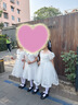 蘿卜唄唄（LUOBOBEIBEI）女童禮服兒童生日公主裙花童婚紗裙主持鋼琴演出服 白色裙子 150  曬單實拍圖