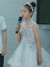 思妙星女童晚禮服高端生日宴花童女孩公主裙兒童主持人鋼琴樂團演出服夏 香檳色長款 130 曬單實拍圖