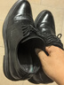 戈耐男士內增高男鞋正裝皮鞋男商務休閑鞋真皮增高鞋男英倫德比鞋子男 黑色【增高 8cm】真牛皮 四季款 42 碼(260MM) 曬單實拍圖