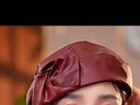 馨蘭芙曼香云紗女帽香云紗帽子重磅高檔ins洋氣遮白發(fā)女士貝雷帽 酒紅色 M(56-58cm) 曬單實拍圖