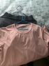 徽昂運動套裝女瑜伽服女跑步健身服速干衣t恤網紗美背短袖短褲粉灰XL 曬單實拍圖