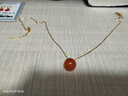 小銀匠南紅瑪瑙福滿(mǎn)耳環(huán)S925銀耳墜女紅色中式復古耳飾品七夕情人節禮物 曬單實(shí)拍圖