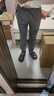 棉致休閑褲男夏季冰絲透氣束腳空調(diào)褲加肥大碼涼感運(yùn)動(dòng)直筒長(zhǎng)褲子 灰色直筒【2條裝】 3XL （150-170斤） 曬單實(shí)拍圖