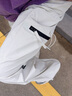 KAMA卡瑪多袋工裝褲2025新款夏季女機(jī)能傘兵褲辣妹風(fēng)寬松運動百搭 白色 S 曬單實拍圖