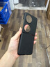 魔巖【頭層牛皮】適用華為p50pocket手機殼華為pocket2保護套PockeS折疊屏高檔商務男全包防摔高級感 曜石黑  華為P50 Pocket 曬單實拍圖