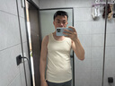 馬登工裝美式棉背心男健身運動(dòng)老頭汗衫無(wú)袖t恤跨欄重磅螺紋坎肩打底 米白色 【拍2件減5元/夏季外穿] XL （修身版型，可拍大一碼） 曬單實(shí)拍圖