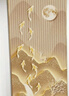意識形態(tài)九魚(yú)圖玄關(guān)裝飾畫(huà)輕奢大氣入戶(hù)正對門(mén)掛畫(huà)led燈走廊過(guò)道山水壁畫(huà) E1912九魚(yú)聚財A【金框】 50*100（建議0.7-0.8米的墻面） 油畫(huà)布畫(huà)面+30MM拉絲鋁合金邊框 曬單實(shí)拍圖