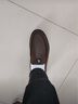 夢(mèng)特嬌（MONTAGUT）【軟羊皮】男鞋新款輕便套腳商務(wù)休閑皮鞋男一腳蹬軟底透氣樂福鞋 棕色(軟羊皮） 41 曬單實(shí)拍圖